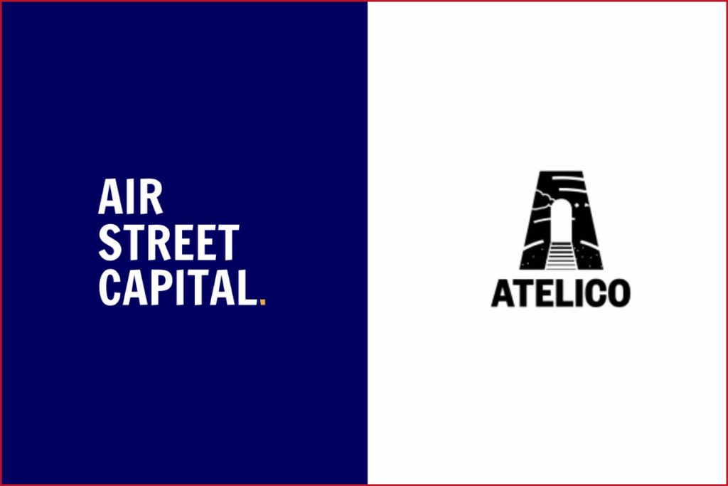 Atelico logo on the right, Air Street Capital logo on the left