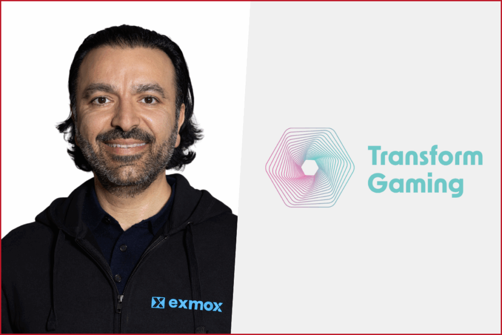 photo of çağlar eğer on the left, transform gaming logo on the right