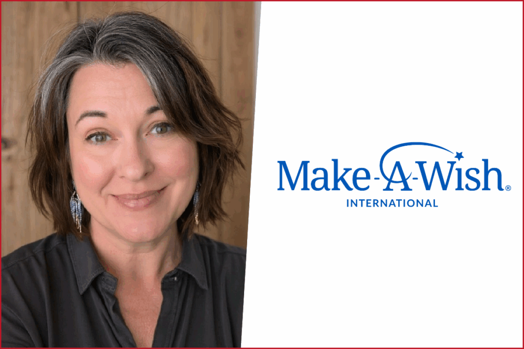 photo of april stallings and make-a-wish international logo