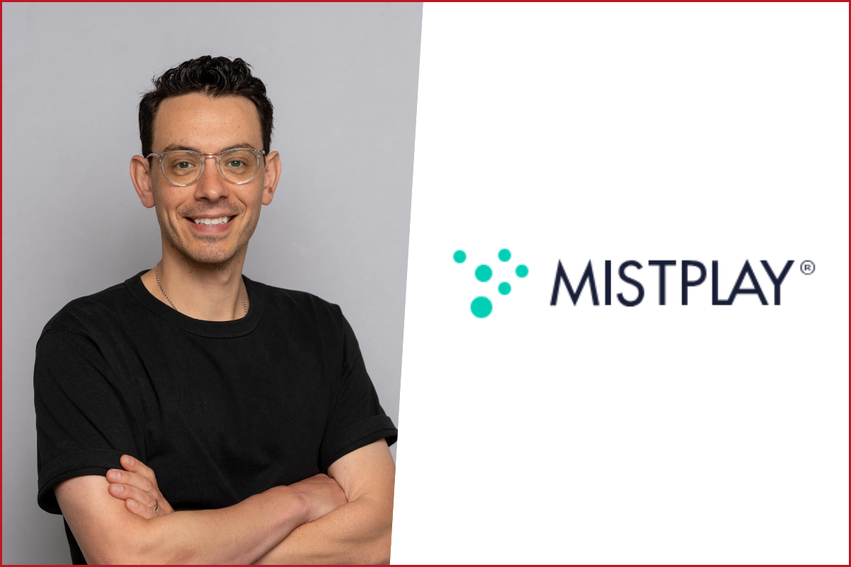 alex galasso photo on the left, mistplay logo on the right