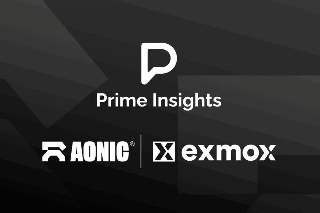 prime inisights logo on center, below that aonic and exmox logos