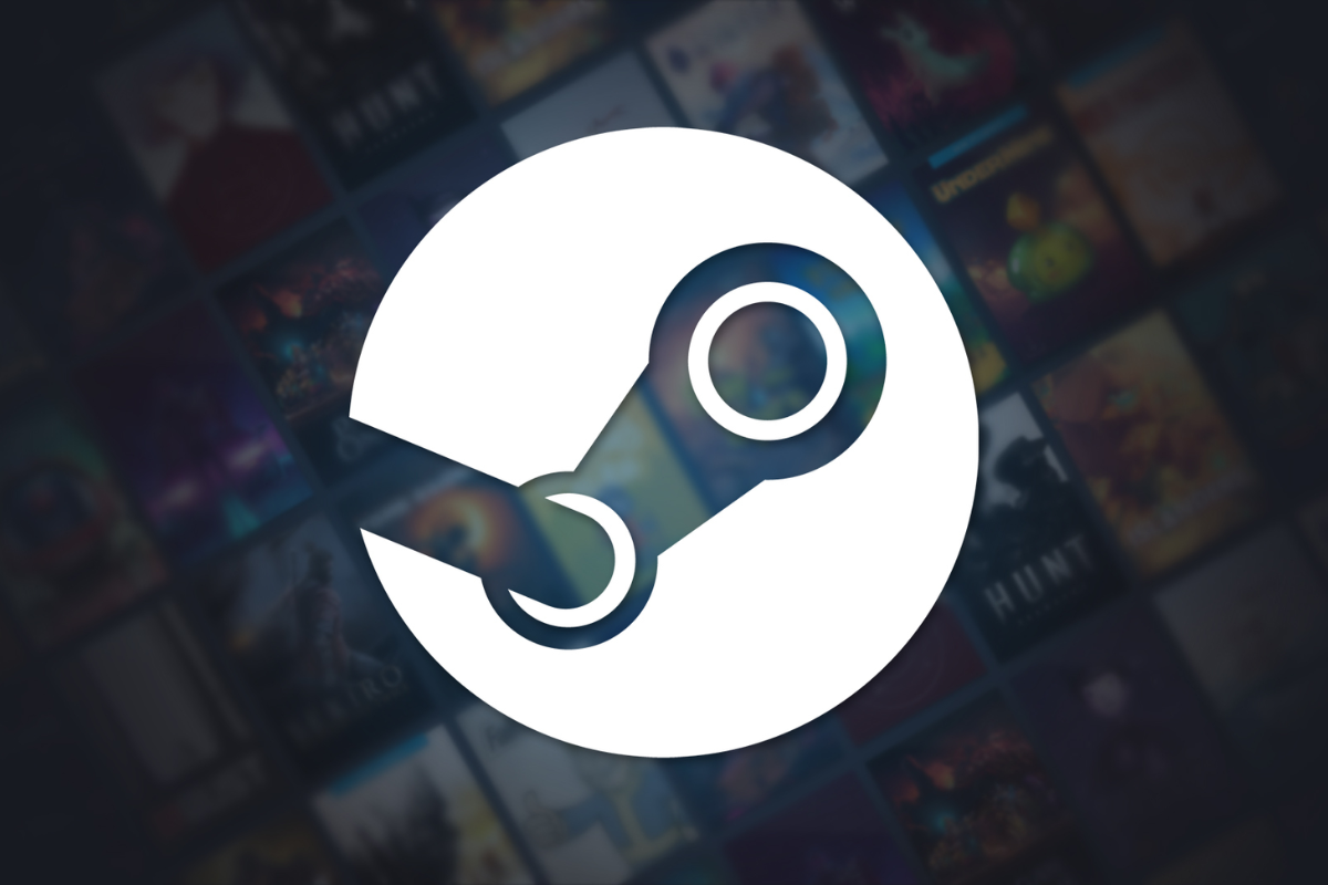Steam istek listesi makalesi için steam logosu ve arkaplanda yer alan steam kütüphanesi