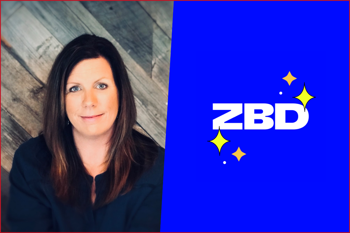 photo of nicole diaz on the left, logo of zbd on the right