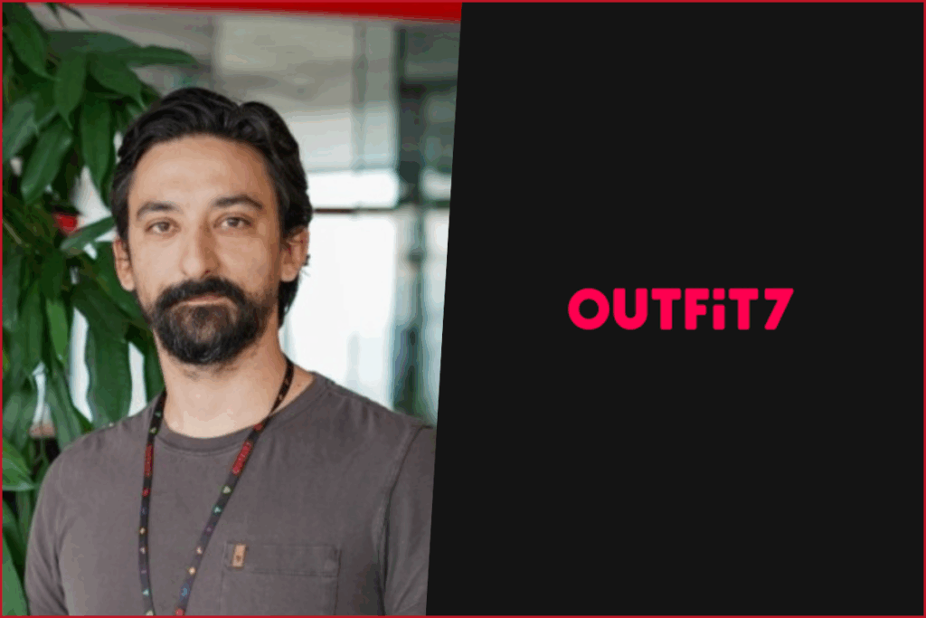 Ante Odic profile photo on the left, Outfit7 logo on the right