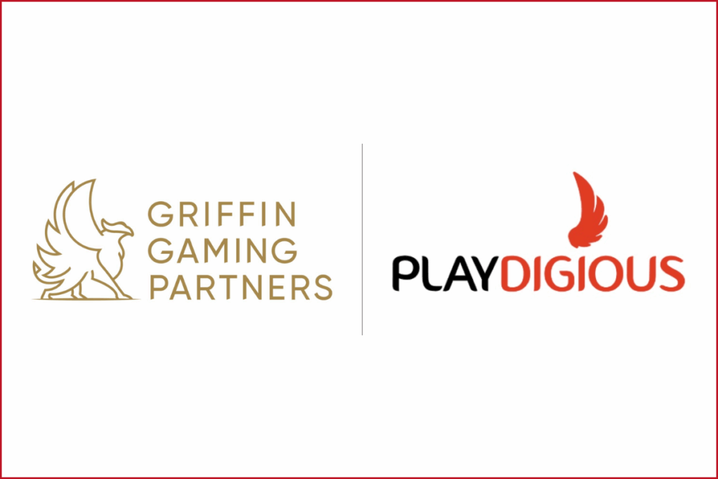griffin gaming partners logo on the left, Playdigious logo on the right