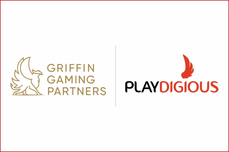 griffin gaming partners logo on the left, Playdigious logo on the right