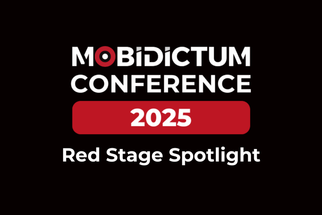 Mobidictum Conference 2025 logo and Red Stage Spotlight text below it