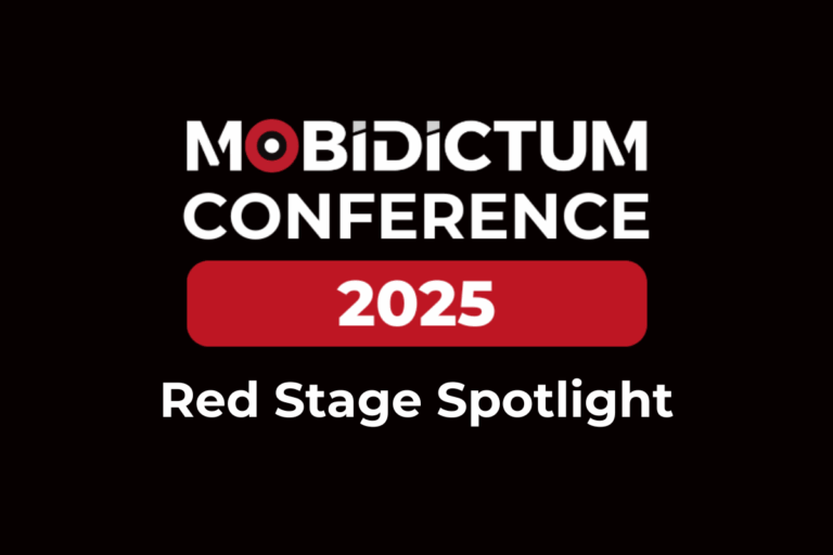 Mobidictum Conference 2025 logo and Red Stage Spotlight text below it