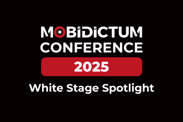 Mobidictum Conference 2025 logo and White Stage Spotlight text down below