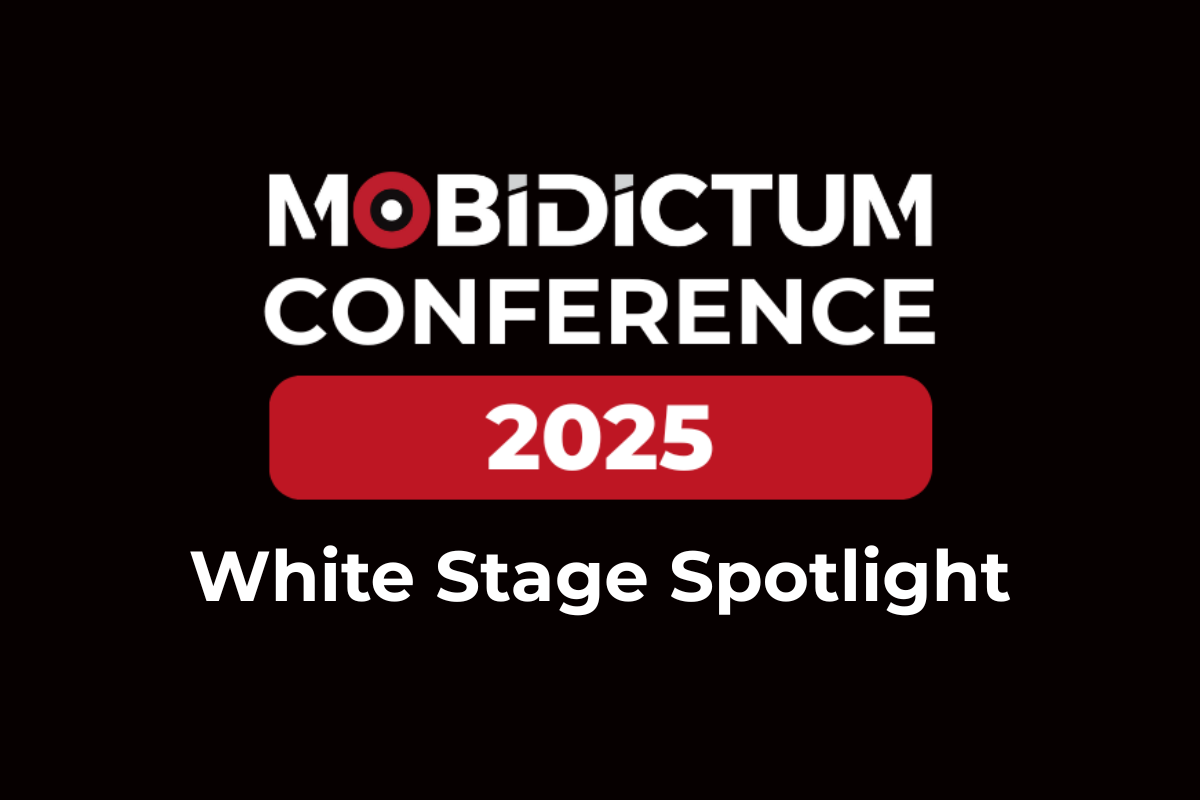 Mobidictum Conference 2025 logo and White Stage Spotlight text down below