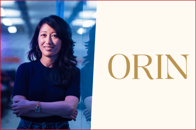 Sophie Vo photo on the left, ORIN company logo on the right