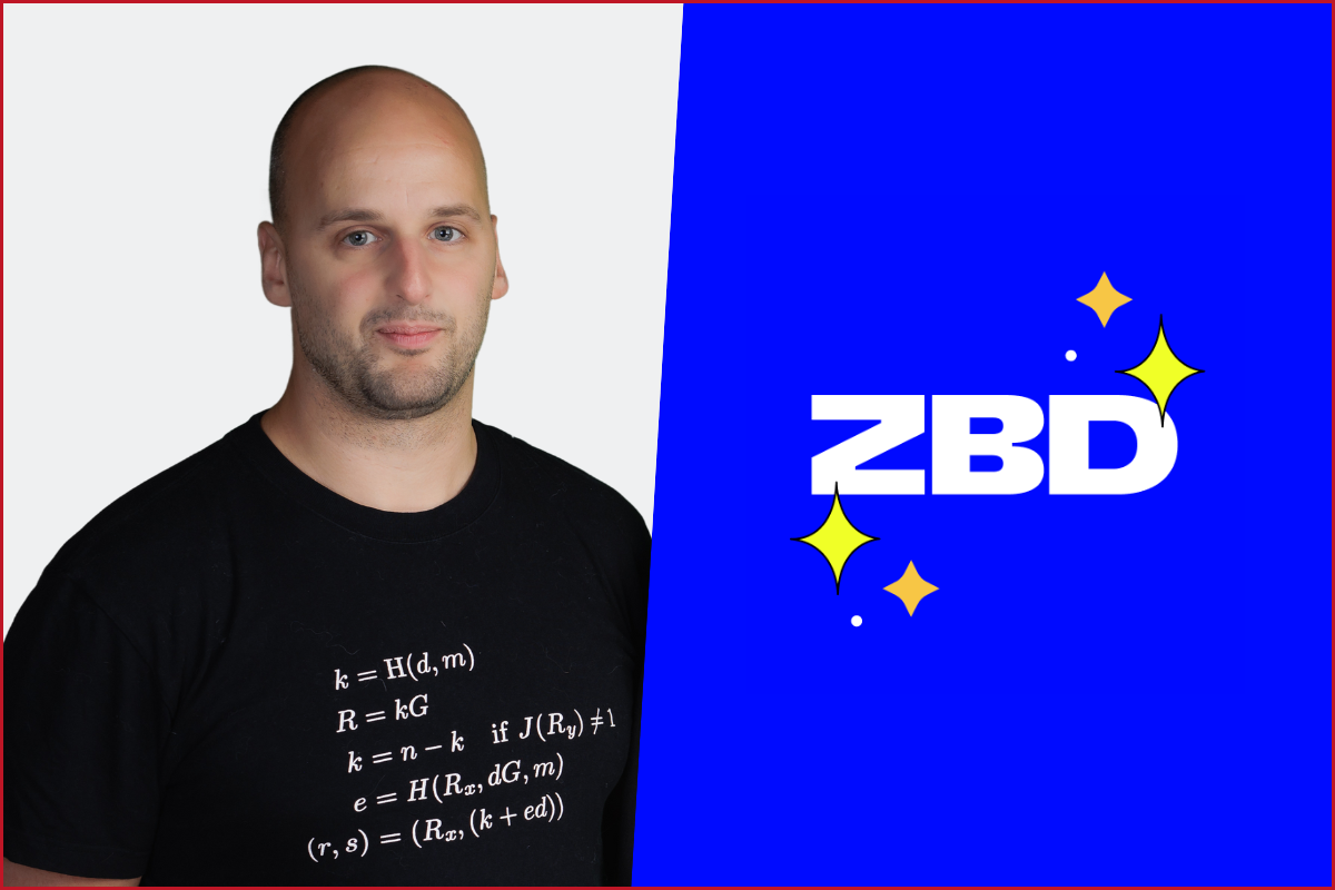 christian moss photo on the left, zbd logo on the right