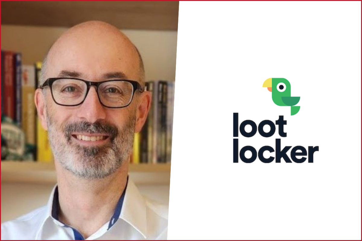 LootLocker logo on the right, Jonathan Lander photo on the left