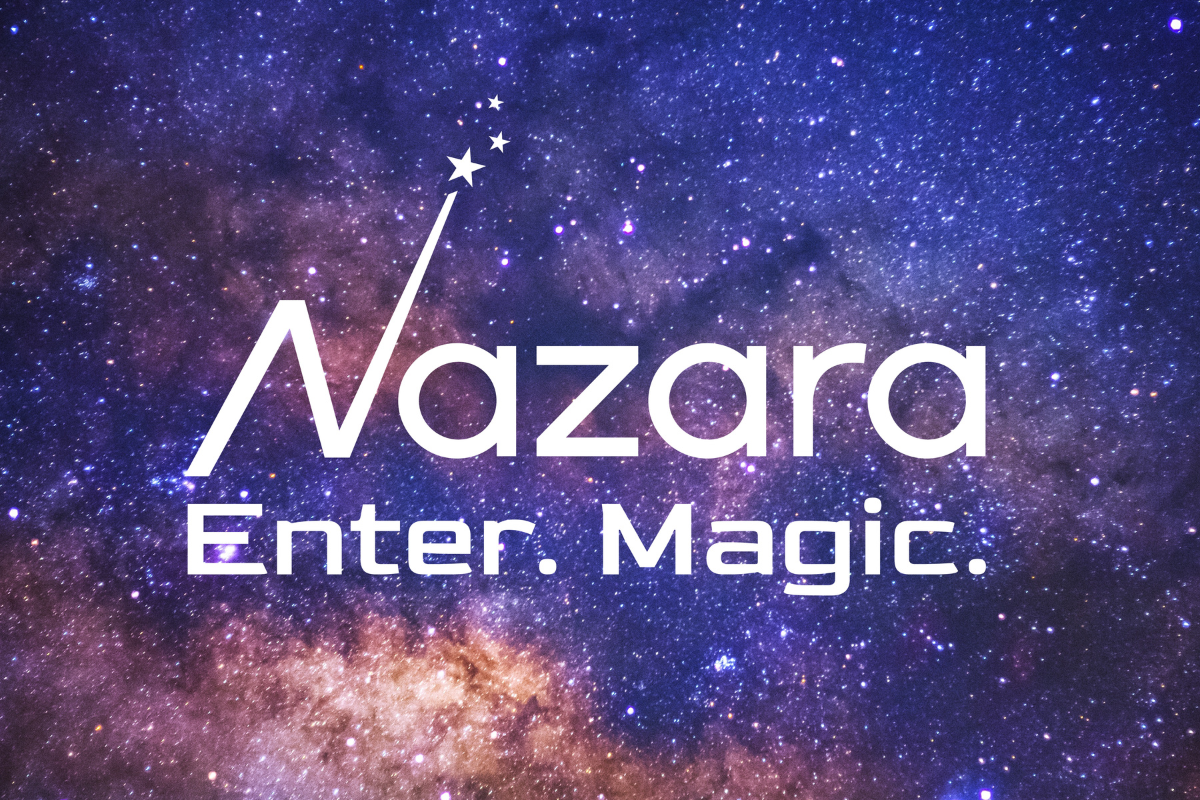New logo of Nazara and it's tagline written below (Enter. Magic.)