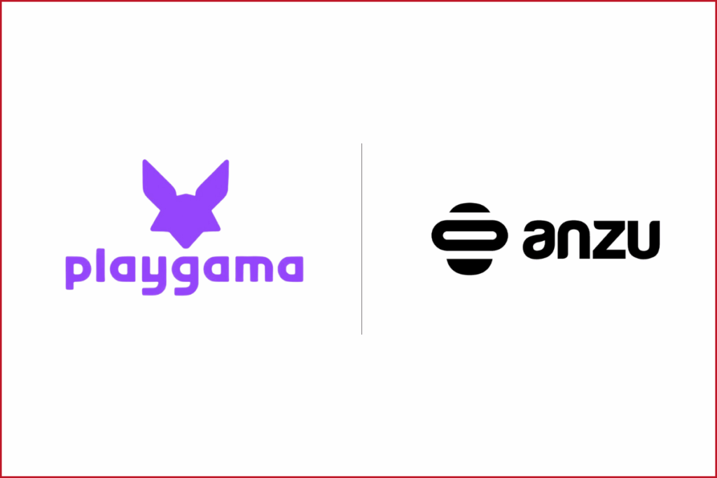 playgama logo on the left, anzu logo on the right