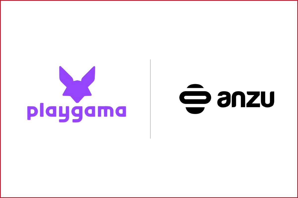 playgama logo on the left, anzu logo on the right