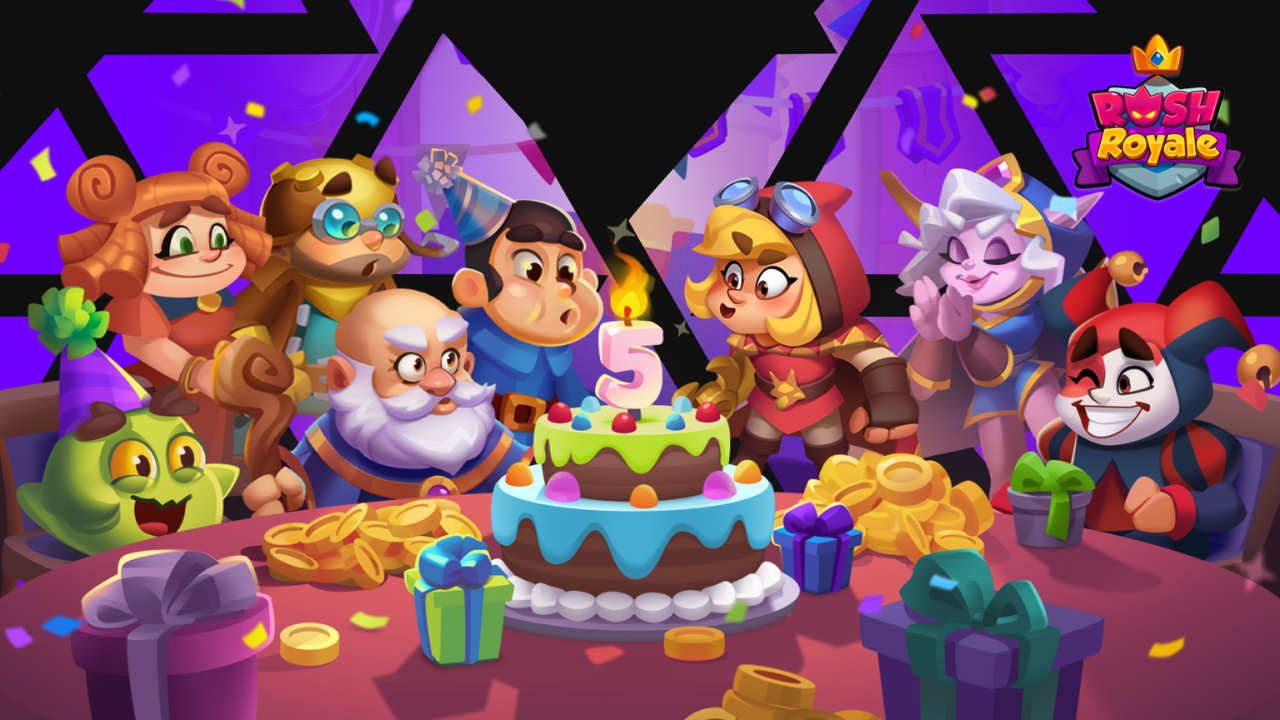 rush royale 5th anniversary cover art