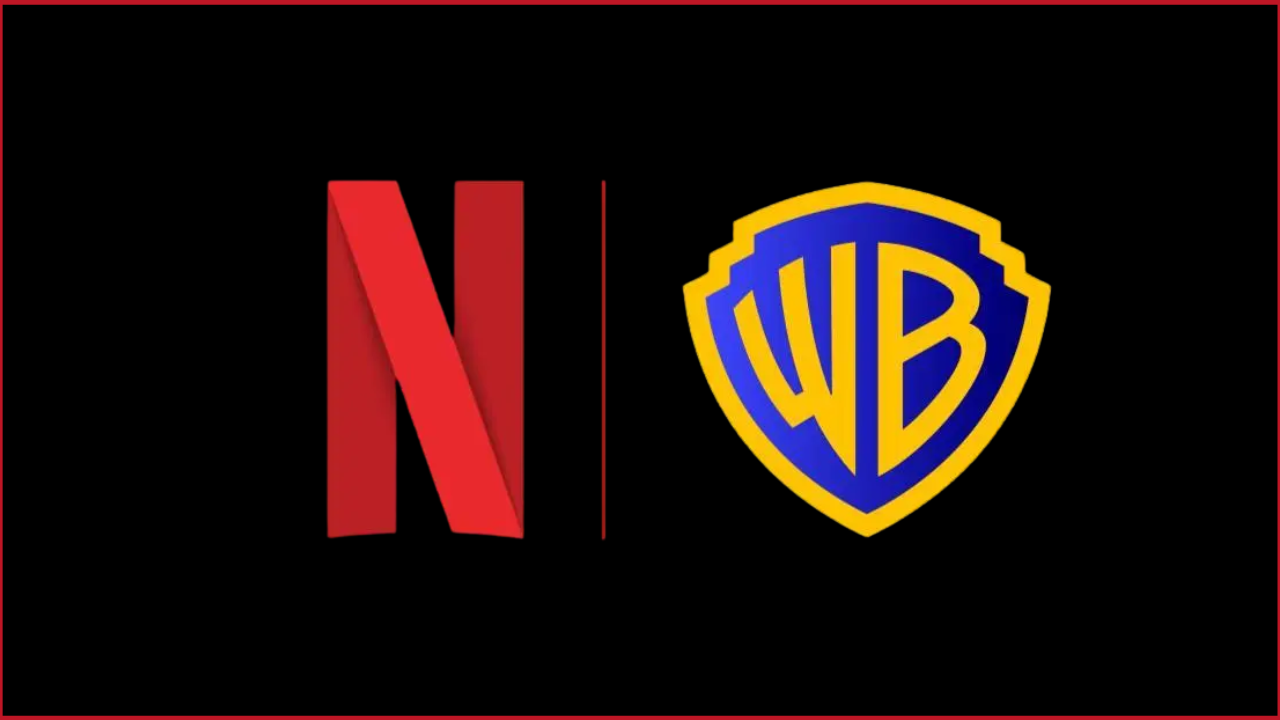 netflix logo on the left, warner bros logo on the right
