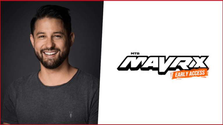 tim dunn photo on the left, mavrix logo on the right