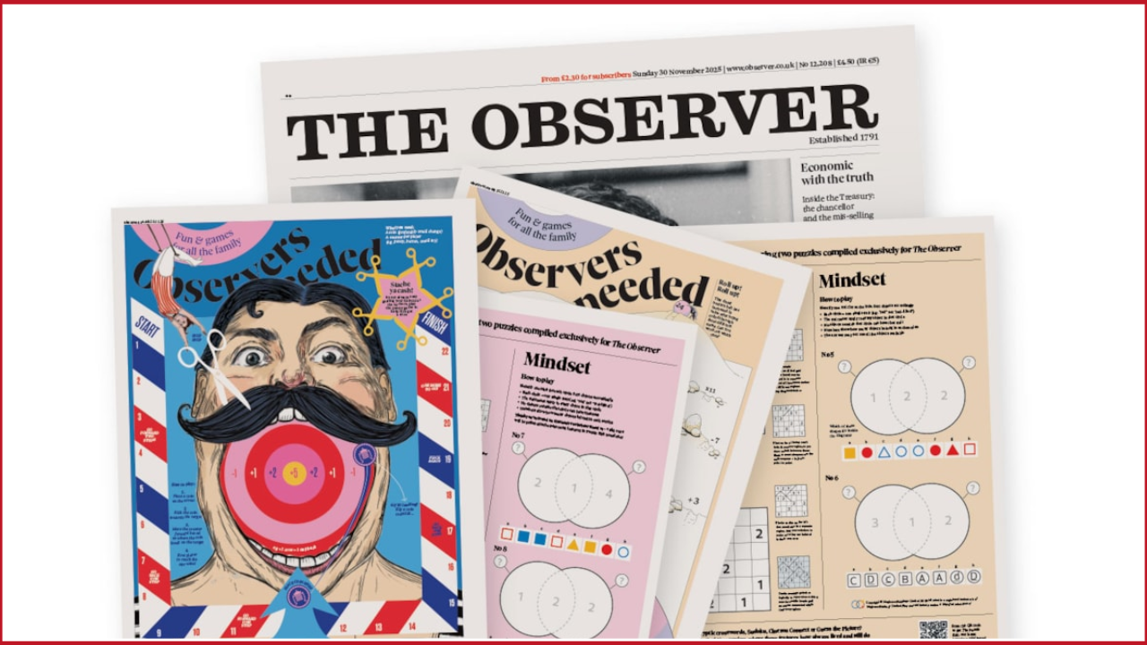 Mindset Go! and The Observer paper cover art for the game