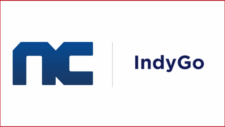 ncsoft logo on the left, indygo group logo on the right