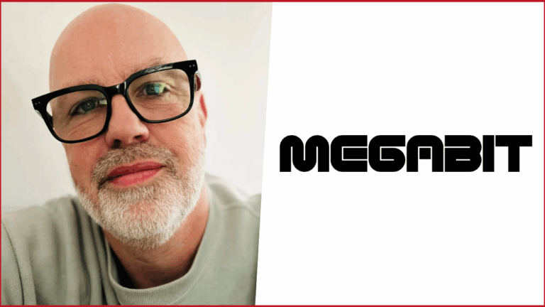 Jonathan Hales ' photo on the left, megabit logo on the right