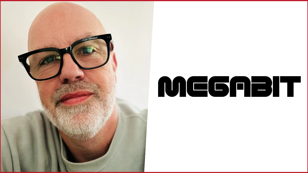 Jonathan Hales ' photo on the left, megabit logo on the right
