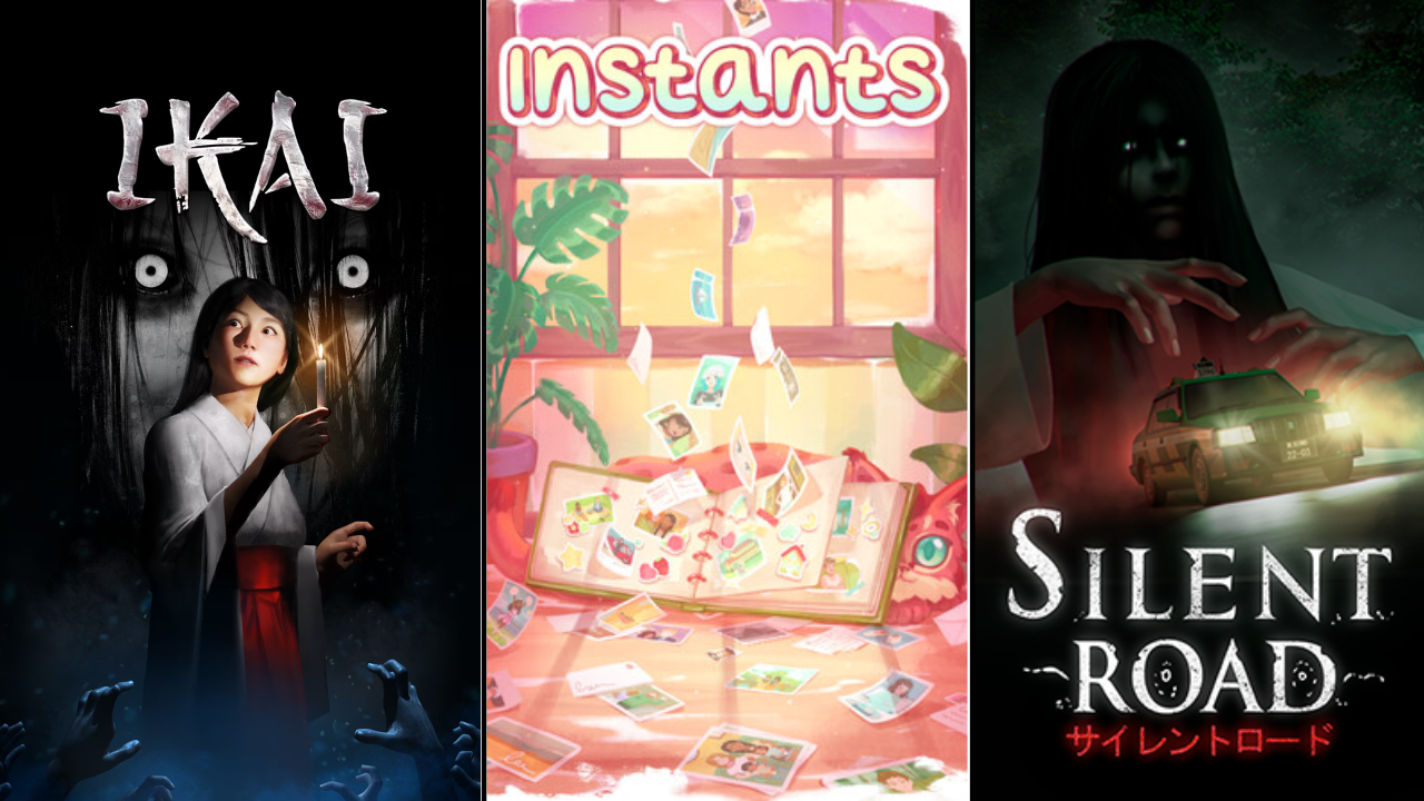 Endflame's game cover arts from left to right: Ikai, Instants and Silent Road