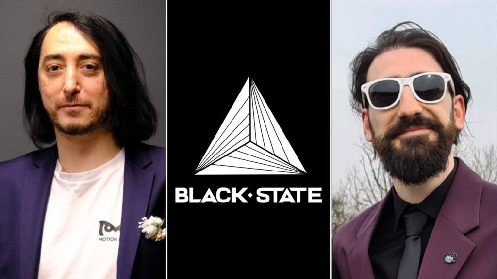 Solda Kadir Demirden'in fotoğrafı, ortada Black State logosu, sağda Ömer Faruk Güngör'ün fotoğrafı