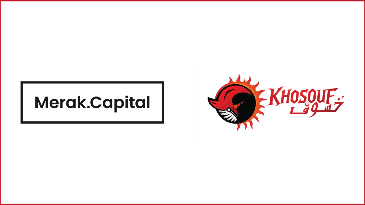 Khosouf Studio logo on the right, merak capital logo on the left