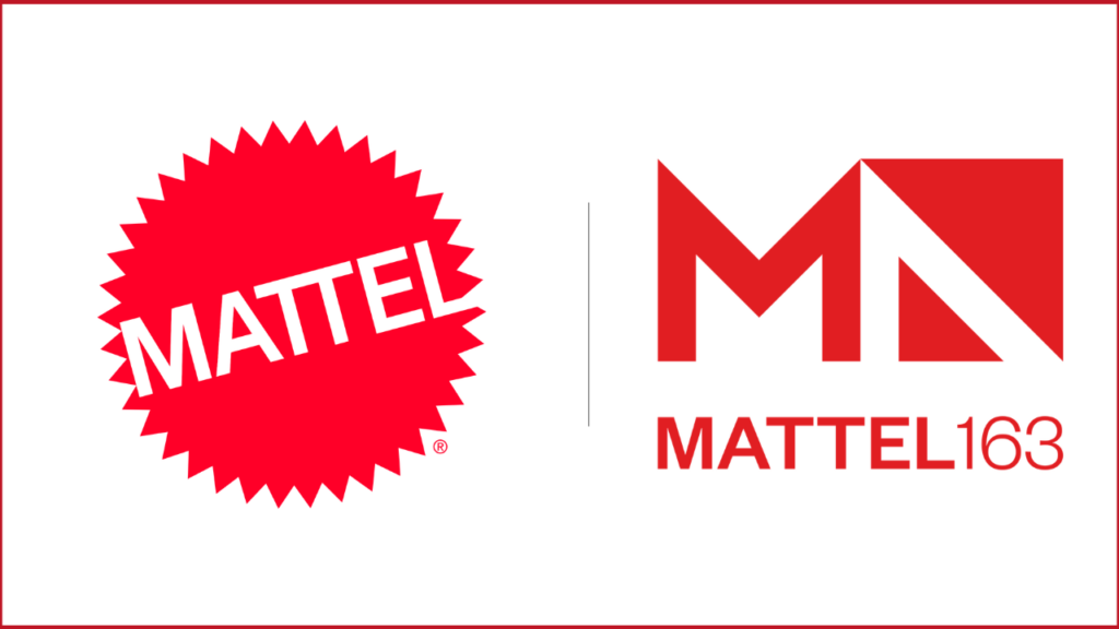 mattel logo on the left, mattel163 logo on the right
