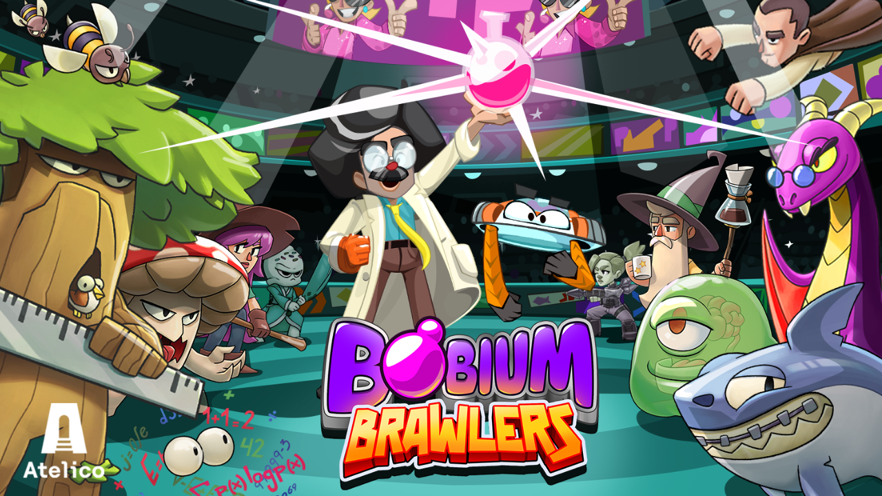 Bobium Brawlers cover art and logo with Studio Atelico logo on bottom left