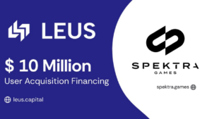 Leus logo on the left, Spektra Games logo on the right