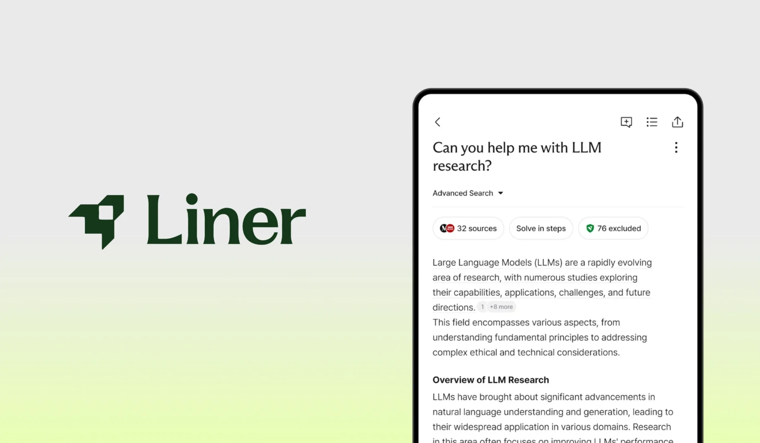 Liner AI platform interface for influencer marketing displayed on a mobile device