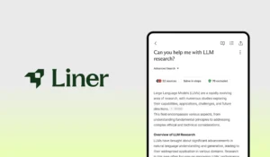 Liner AI platform interface for influencer marketing displayed on a mobile device
