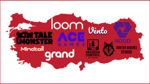 map of türkiye and Turkish gaming companies that received investment logos in 2026