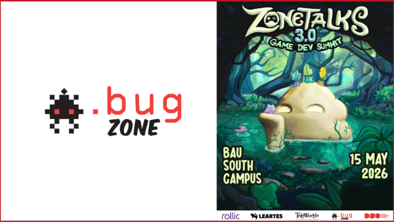 solda Bug Zone logosu, sağda Zone Talks 3.0 görseli