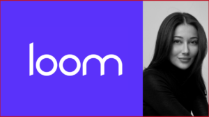 Loom Games logo on the right, Kübra Gündoğan photo on the right