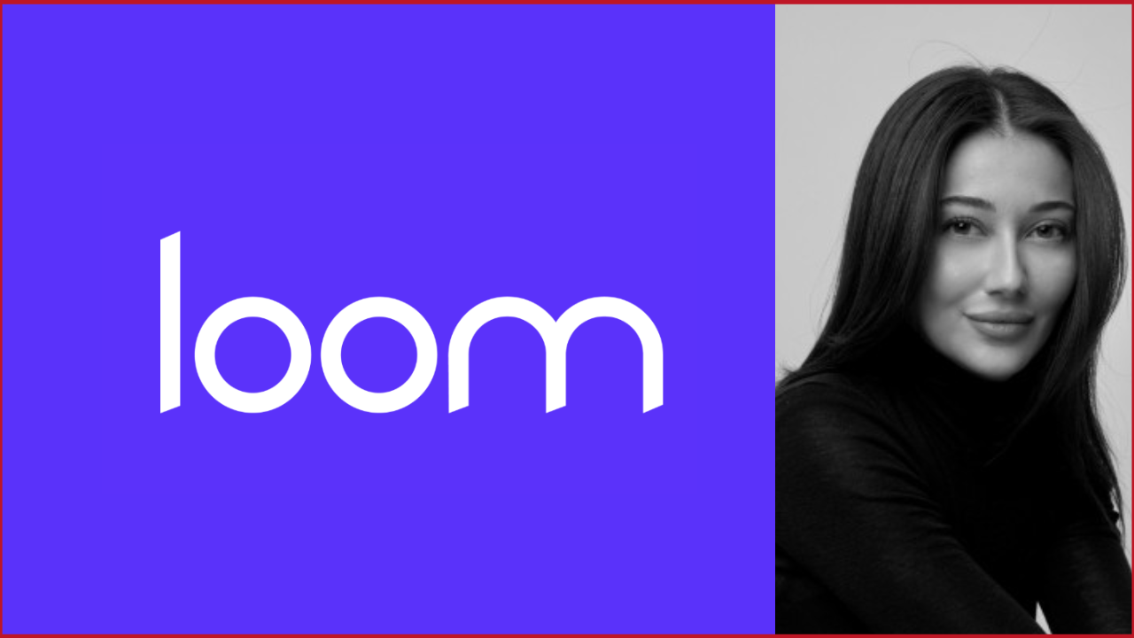 Loom Games logo on the right, Kübra Gündoğan photo on the right