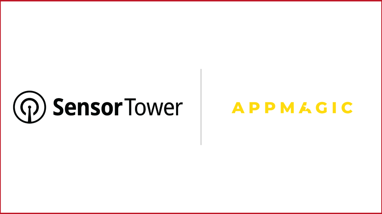 Sensor Tower logo on the left, AppMagic logo on the right