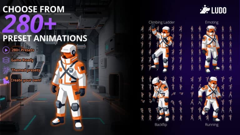 Ludo.ai Sprite Generator with 280+ animation presets