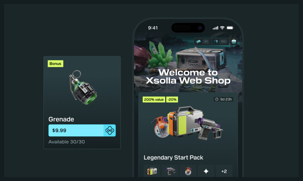 Xsolla Web Shop interface for direct-to-consumer game monetization