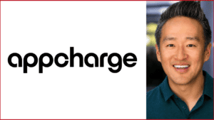 appcharge logo on the left, bernard kim on the right
