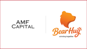 AMF Capital logo on the left, Bear Hug Entertainment logo on the right