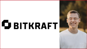 BITKRAFT logo on the left, Jasper Brand photo on the right