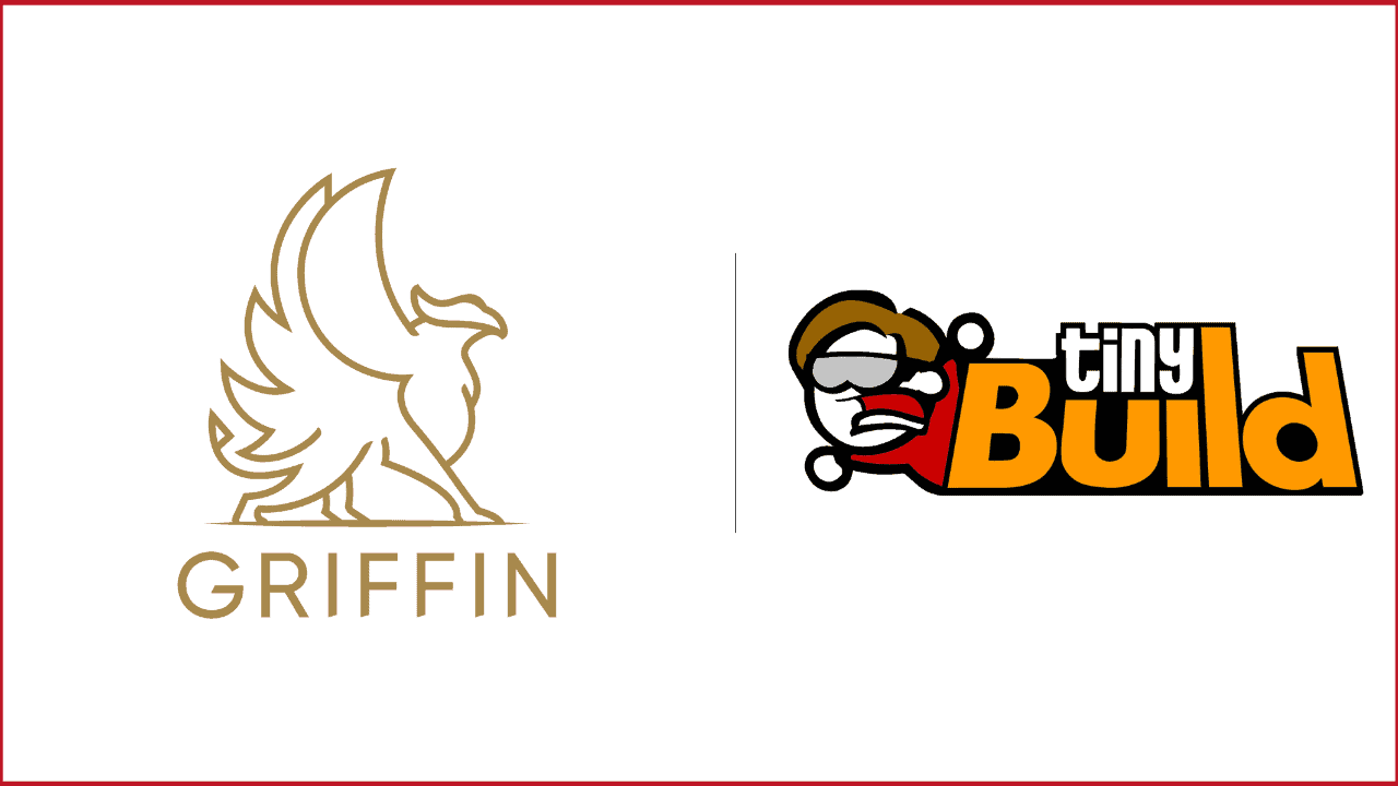 Griffin Gaming Partners logo on the left, tinyBuild logo on the right