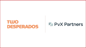 Two Desperados logo on the left, PvX Partners logo on the right