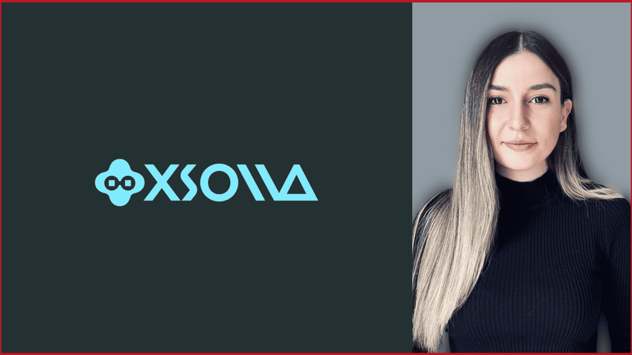 xsolla logo on the left, ilayda bayari photo on the right