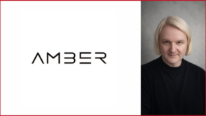 Amber logo on the left, Mihai Pohonţu photo on the right
