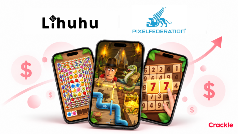 Showcase of Lihuhu and Pixel Federation mobile puzzle and simulation games highlighting ARPDAU growth with Crackle